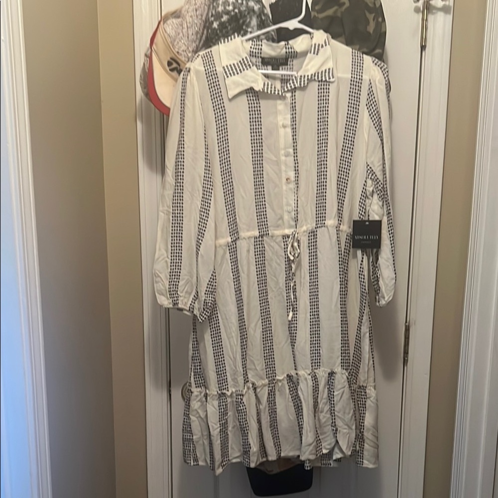 Striped Button-Down Dress